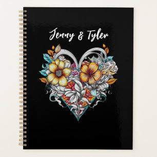 Personalisiertes Herzherz Romantik Planer