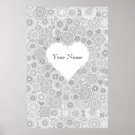 Personalisiertes Herzklopfen für Erwachsene (groß) Poster