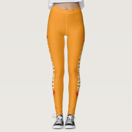 Personalisiertes High Heel Zitat Blech Orange Leggings