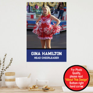 Personalisiertes High School oder College Cheerlea Poster