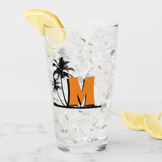 Personalisiertes Highball-Glass für Monogramm Glas (Vorderseite Ice)