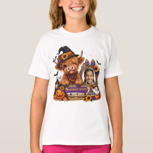 Personalisiertes Highland-Cow-Halloween-Party-T-Sh T-Shirt