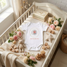 Personalisiertes Himmelsrose- und Mond-Baby-Body -