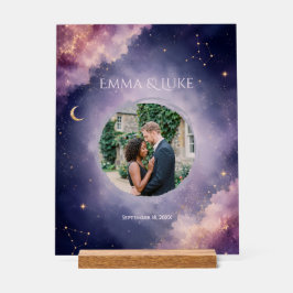 Personalisiertes himmlisches Hochzeits-Acrylbanner Acrylschild