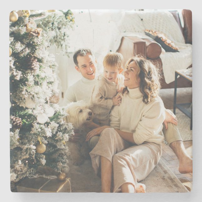 Personalisiertes Hinzufügen eines Favoritenbilds Steinuntersetzer (Vorderseite)