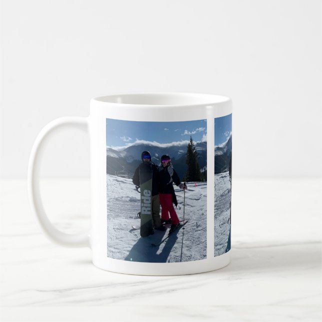 Personalisiertes Hinzufügen von drei Fotos Kaffeetasse (Links)