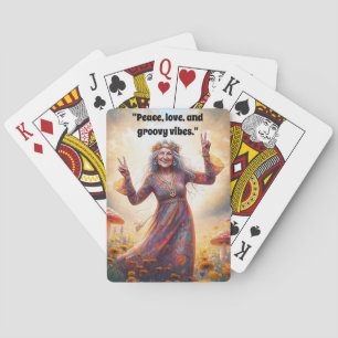Personalisiertes Hippie Boho Grandma Custom Mushro Spielkarten