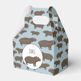 Personalisiertes Hippopotamus Hippo-Muster Geschenkschachtel