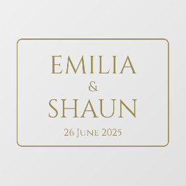 Personalisiertes Hochzeitfenster Fensteraufkleber