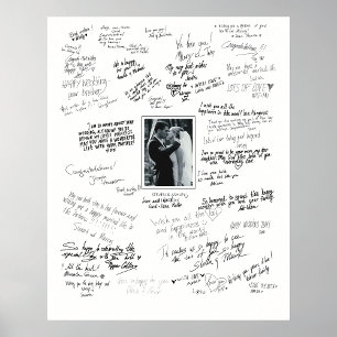 Personalisiertes Hochzeitplakat für Gast-Wünsche Poster