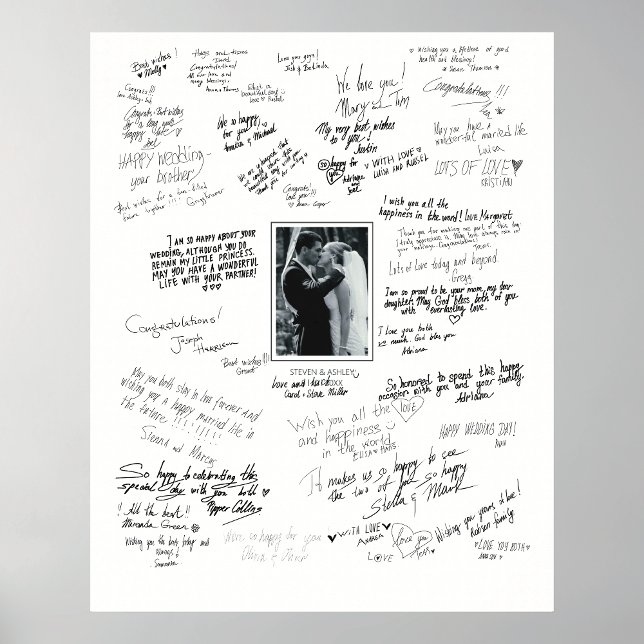 Personalisiertes Hochzeitplakat für Gast-Wünsche Poster (Von Creator hochgeladen)