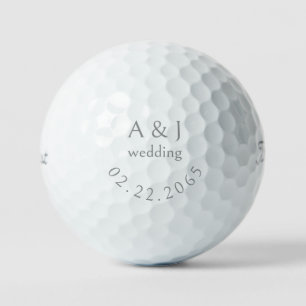Personalisiertes Hochzeits-Silber-Andenken Titleis Golfball