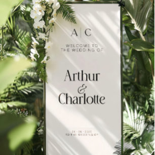 Personalisiertes Hochzeitsbanner, Outdoor-Willkomm Banner