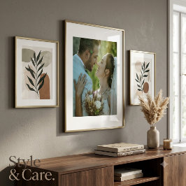 Personalisiertes Hochzeitsbild Poster für Paare, L