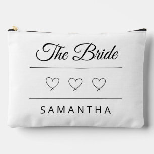 Personalisiertes Hochzeitsdesign für die Braut Zubehörtasche