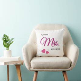 Personalisiertes Hochzeitsdesign Future Mrs  Kissen