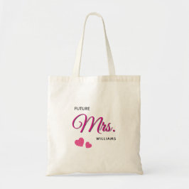 Personalisiertes Hochzeitsdesign Future Mrs Tragetasche