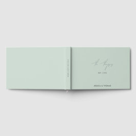 Personalisiertes Hochzeitsempfangs-Signierbuch Grü Gästebuch