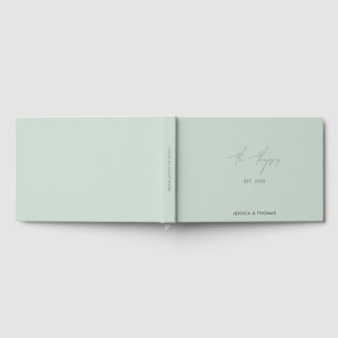 Personalisiertes Hochzeitsempfangs-Signierbuch Grü Gästebuch