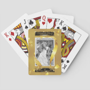 Personalisiertes Hochzeitsfoto 50. goldene Hochzei Spielkarten