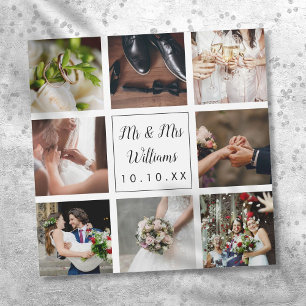 Personalisiertes Hochzeitsfoto-Collage-Magnet mit  Magnetkarte