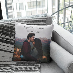 Personalisiertes Hochzeitsfoto-Ereignis Kissen