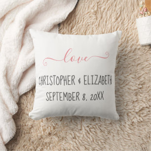 Personalisiertes Hochzeitsfoto Geschenk mit Namen Kissen