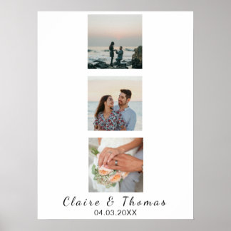 Personalisiertes Hochzeitsfoto - Individuelles 3-F Poster