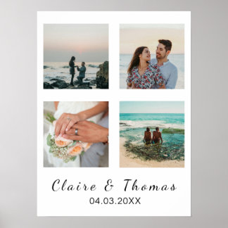 Personalisiertes Hochzeitsfoto - Individuelles 4-F Poster