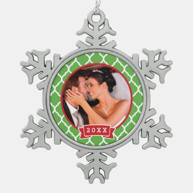 Personalisiertes HochzeitsFoto Keepake Ornament (Vorderseite)