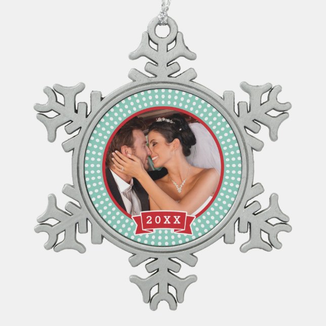 Personalisiertes HochzeitsFoto Keepake Ornament (Vorderseite)
