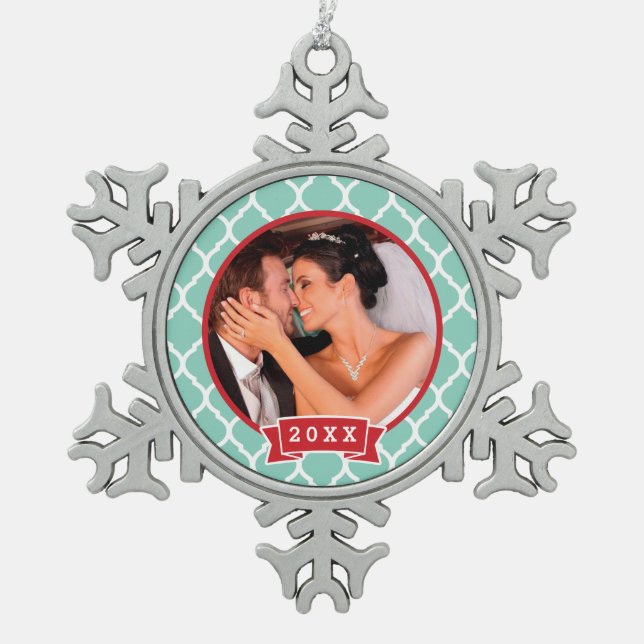 Personalisiertes HochzeitsFoto Keepake Ornament (Vorderseite)