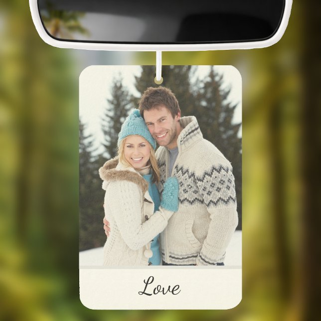 Personalisiertes Hochzeitsfoto mit Initialen  Autolufterfrischer (Von Creator hochgeladen)