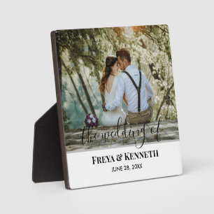 Personalisiertes HochzeitsFoto mit moderner Kallig Fotoplatte