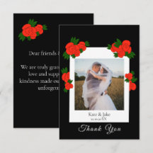 Personalisiertes Hochzeitsfoto mit roten Rosen in