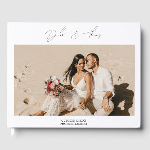 Personalisiertes Hochzeitsfoto modern minimalistis Gästebuch