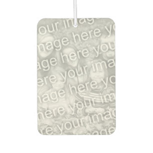 Personalisiertes Hochzeitsfoto Pink Gingham Autolufterfrischer
