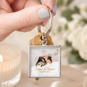 Personalisiertes Hochzeitsfoto-Schlüsselanhänger-G Schlüsselanhänger