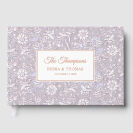 Personalisiertes Hochzeitsfranzösisches Toile-Rosa Gästebuch