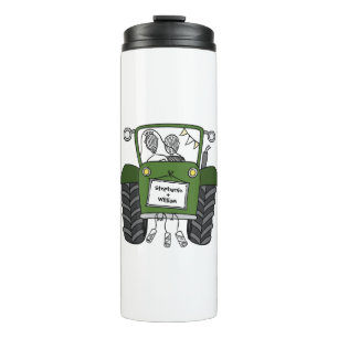 Personalisiertes Hochzeitsgeschenk für Grüne Trakt Thermosbecher