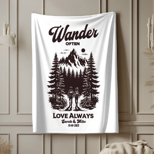 Personalisiertes Hochzeitsgeschenk mit individuell Sherpadecke