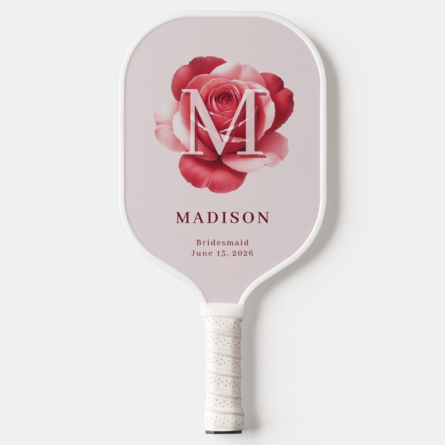Personalisiertes Hochzeitsgeschenk Pickleball Name Schläger (Vorderseite)