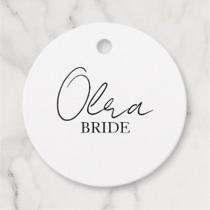 Personalisiertes Hochzeitshaken-Tag Brautjungfer Geschenkanhänger