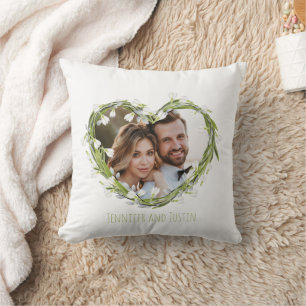 Personalisiertes Hochzeitshilfepilz für Foto Kissen