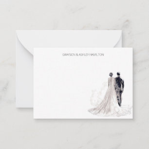 Personalisiertes Hochzeitspaar Mitteilungskarte
