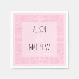 Personalisiertes Hochzeitspapier Napkins 2 Serviette