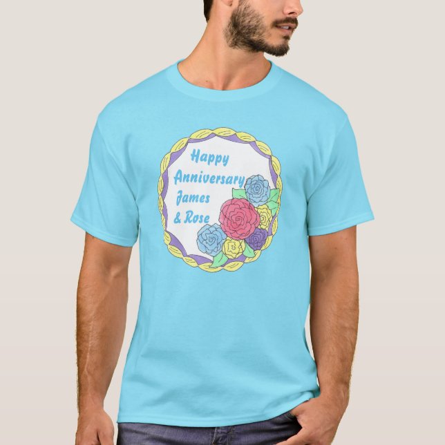 Personalisiertes Hochzeitsparty Cake T-Shirt (Vorderseite)