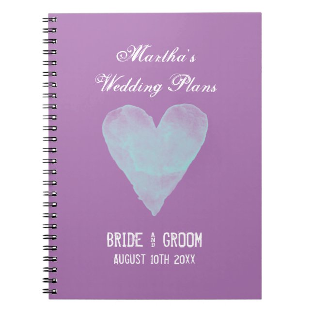 Personalisiertes Hochzeitsplaner-Notebook Notizblock (Vorderseite)