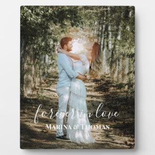 Personalisiertes Hochzeitsportrait Moderne Kalligr Fotoplatte