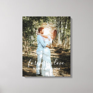 Personalisiertes Hochzeitsportrait Moderne Kalligr Leinwanddruck